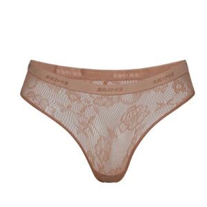 SKIMS KNIT LACE DIPPED THONG